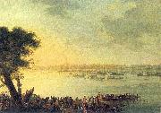 Jan Bogumil Plersch Catherine II leaving Kaniow in 1787. Germany oil painting artist